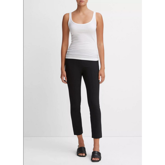 vince. $295 Stitch Front Seam Ponte Legging Black Women's sz Med